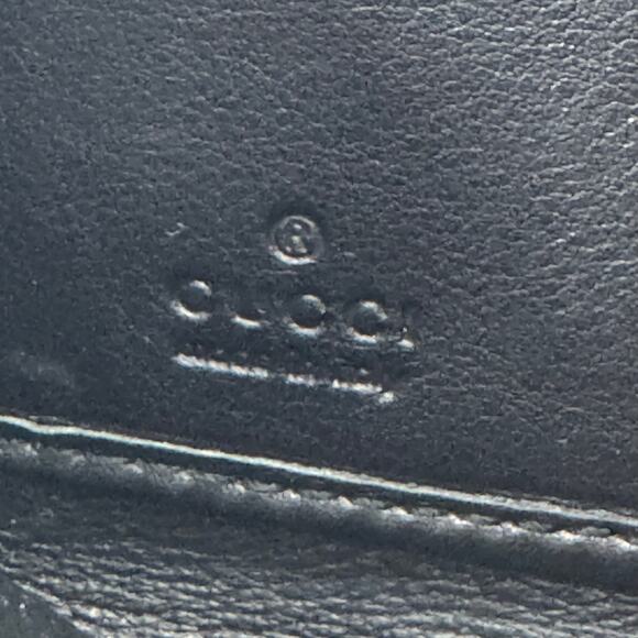 Gucci GG Guccissima Monogram Black Leather Zip Around Wallet with Double G Logo - Picture 11 of 11